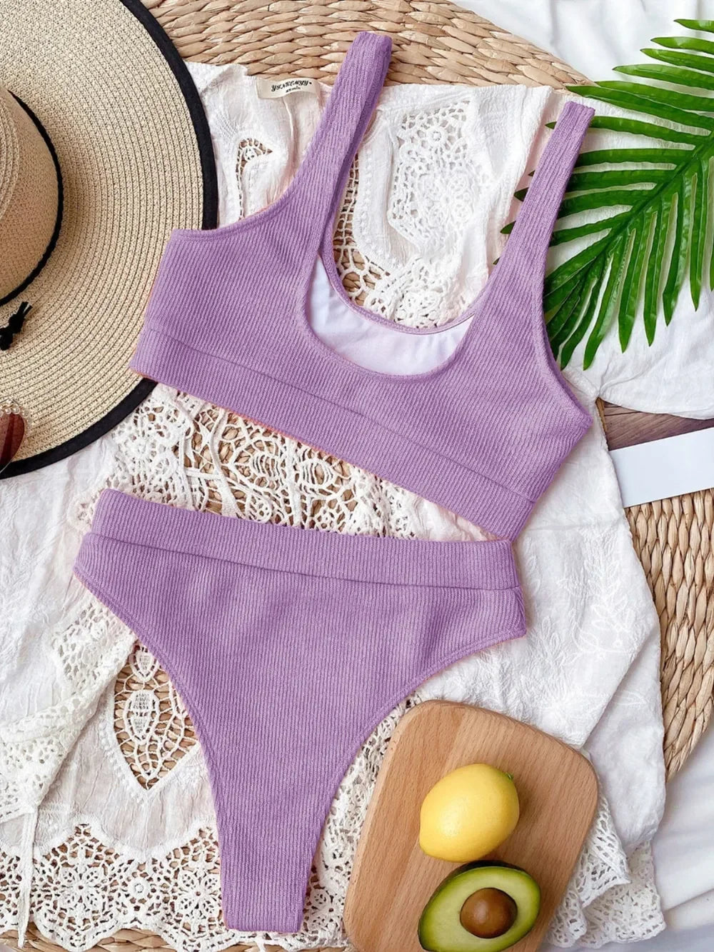 Scoop Neck Wide Strap Two-Piece Swim Set With Removable Padding - Southern Shores Clothing