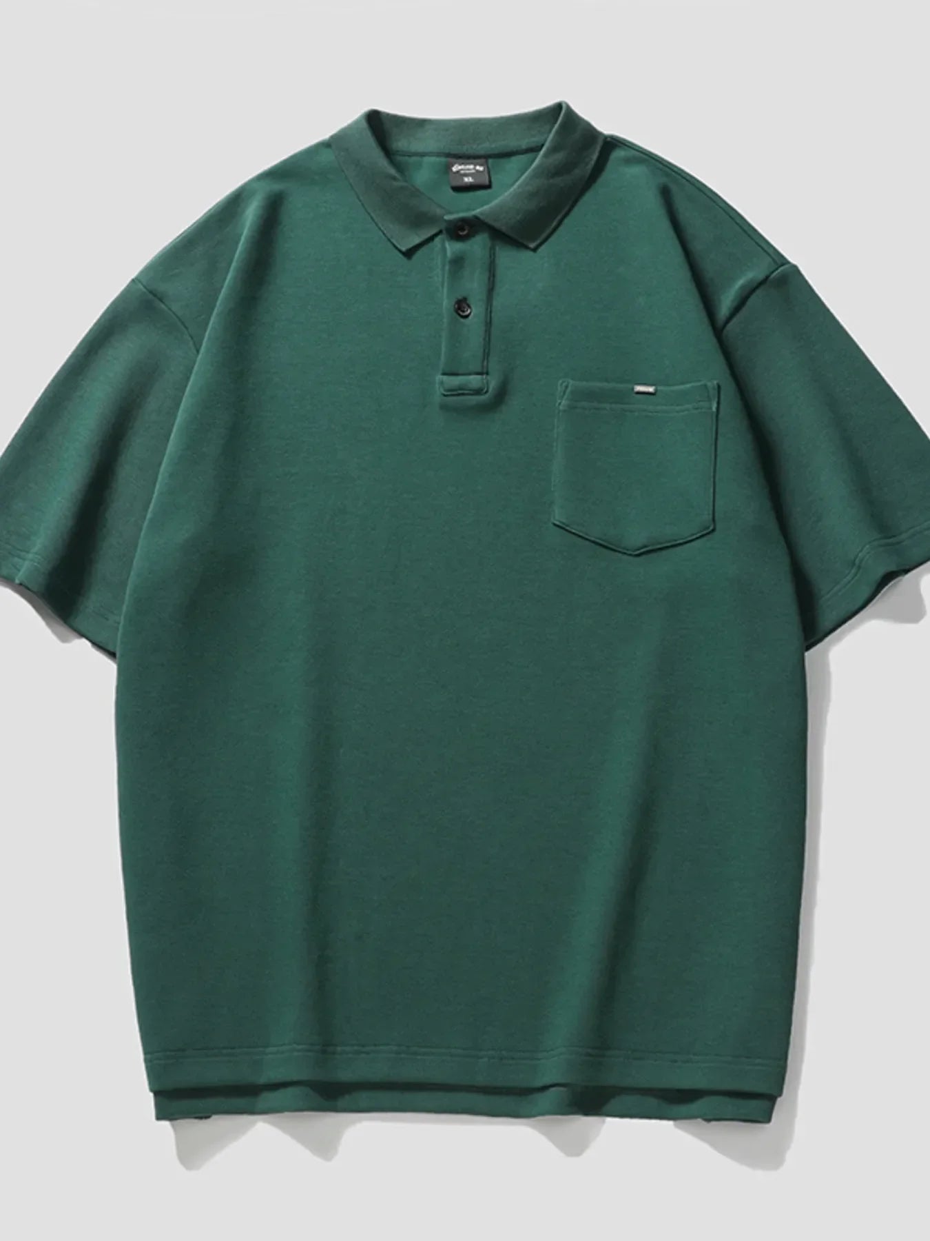 Plus Size Pocketed Polo Shirt Loose Fit - Southern Shores Clothing