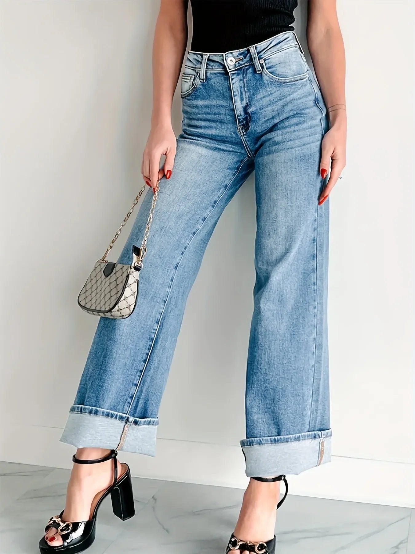 Charleston Inspired High-Waisted Wide-Leg Jeans - Southern Shores Clothing