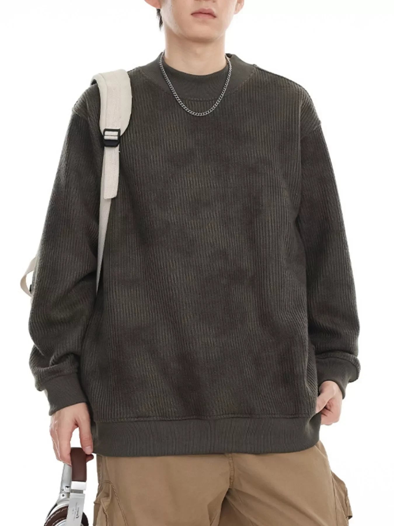 Plus Size Long Sleeve Round Neck Sweatshirt - Southern Shores Clothing