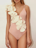 Contrast Flower Spaghetti Strap Swimsuit - Southern Shores Clothing