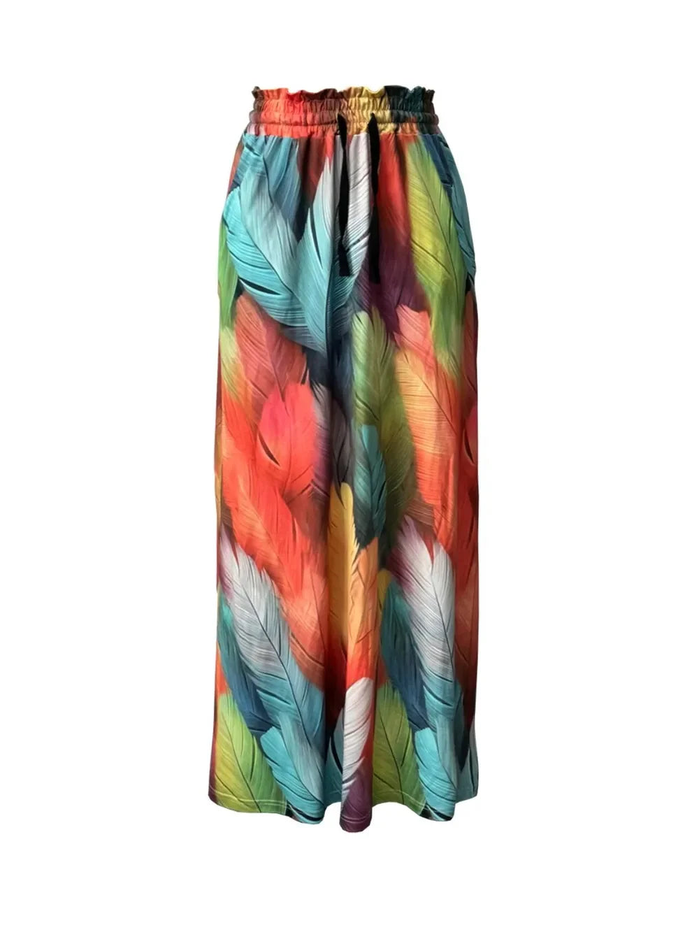Printed Maxi Skirt With Pockets And Drawstring - Southern Shores Clothing