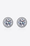 Minimalist 2 Carat Moissanite Sterling Silver Stud Earrings - Southern Shores Clothing