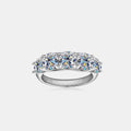 3.6 Carat Moissanite Sterling Silver Ring - Southern Shores Clothing