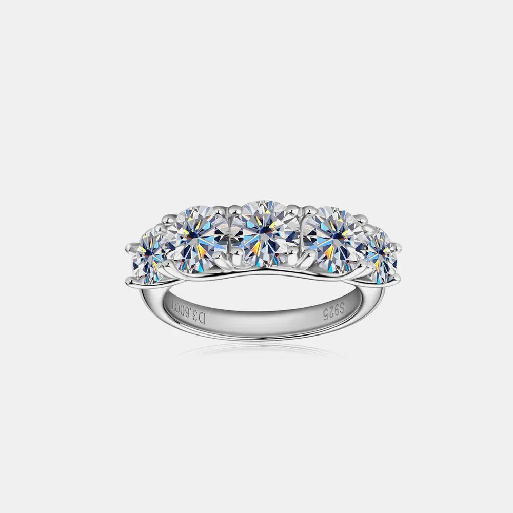 3.6 Carat Moissanite Sterling Silver Ring - Southern Shores Clothing