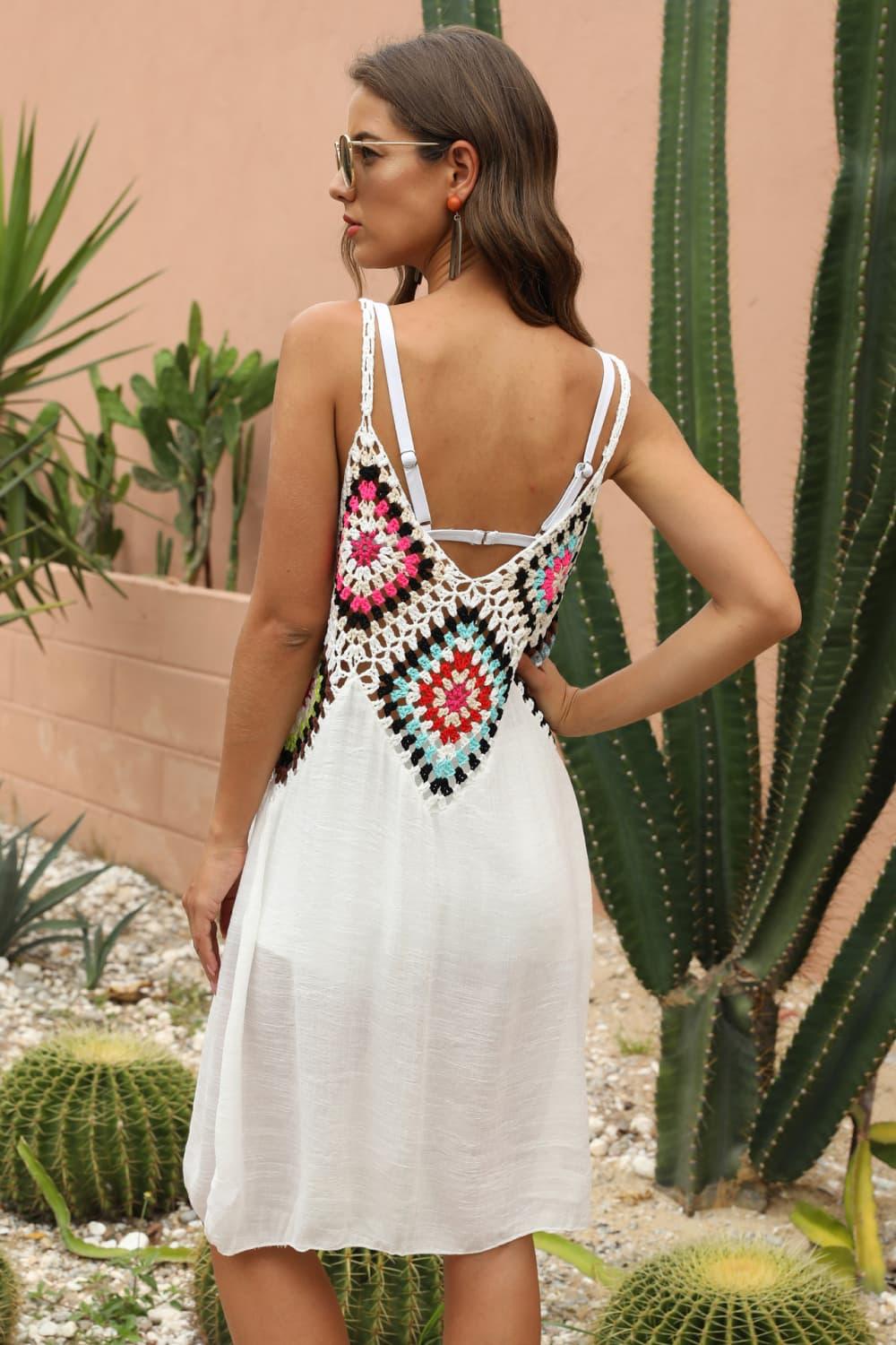 Openwork Sleeveless Embroidery Dress - Southern Shores Clothing