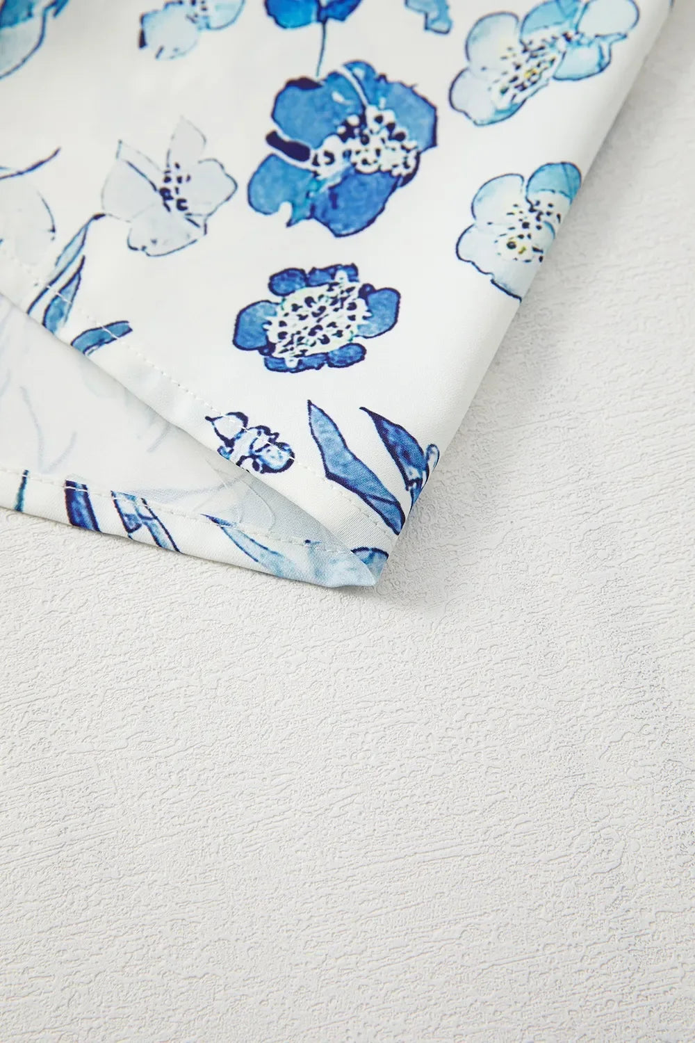 Floral Print Ruffled Short Sleeve Blouse - Southern Shores Clothing
