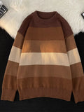 Plus Size Striped Knit Pullover Coastal Style - Southern Shores Clothing