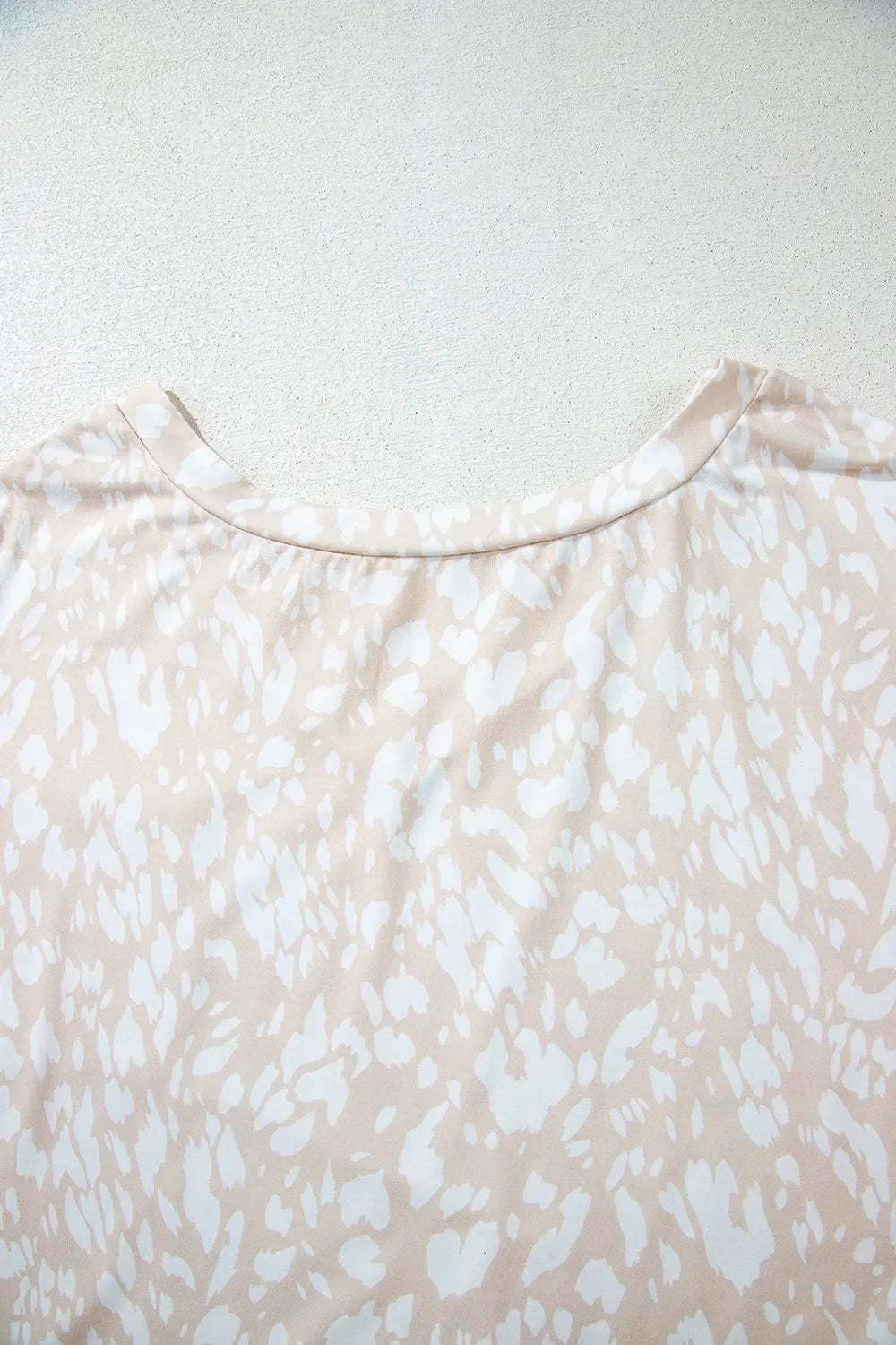 Leopard Print V-Neck Side Slit Loose Fit T Shirt - Southern Shores Clothing