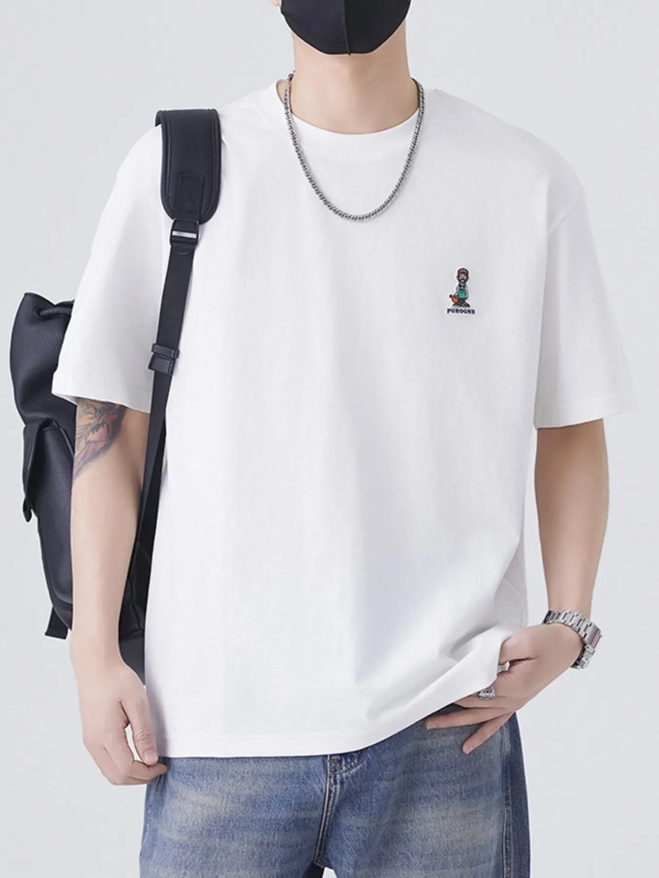 Plus Size Round Neck Embroidered T Shirt - Southern Shores Clothing