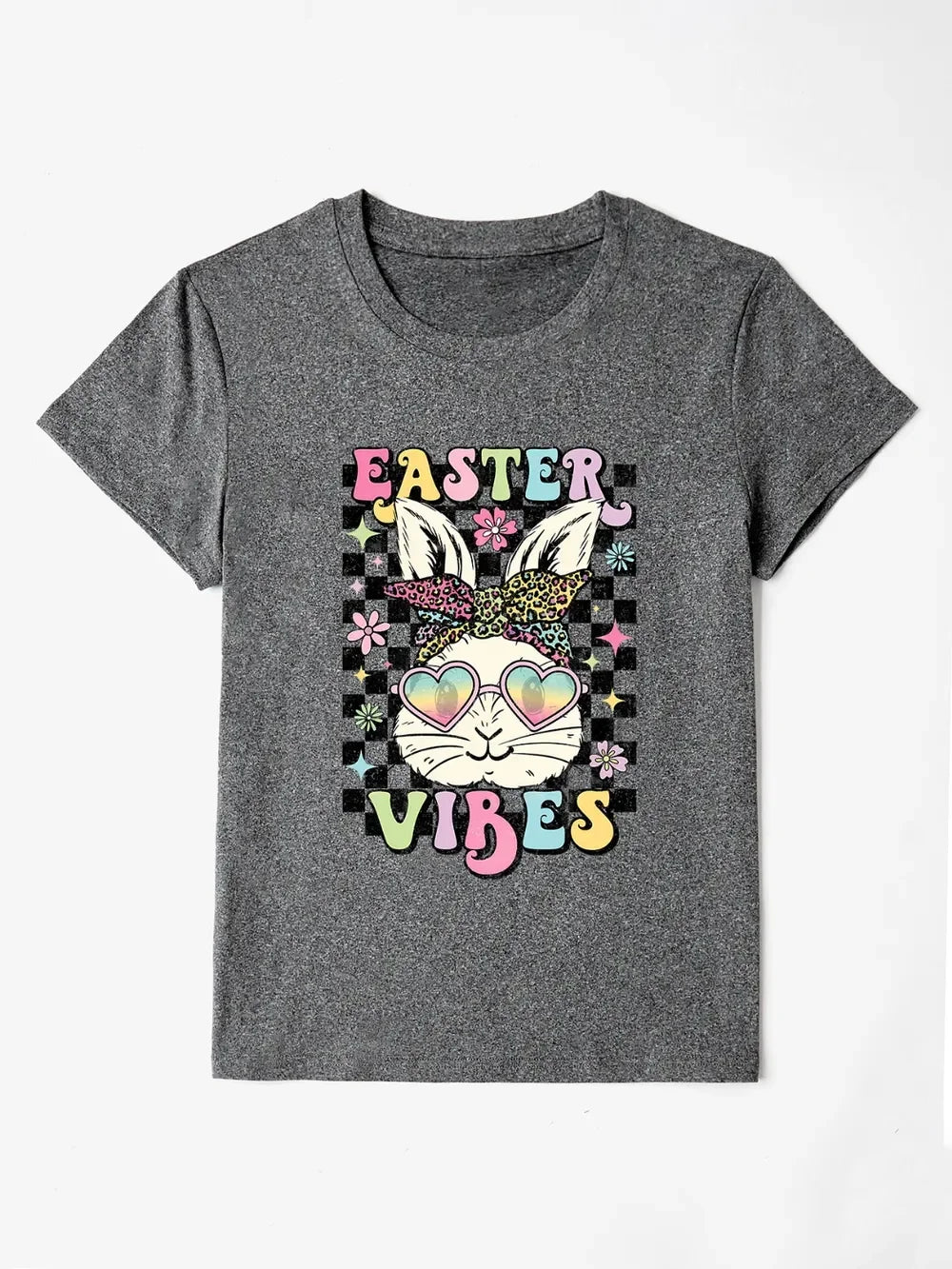 Easter Vibes Round Neck Short Sleeve Stretch T Shirt - Southern Shores Clothing