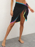 Playful Pom Pom Trim Swim Skirt One Size - Southern Shores Clothing