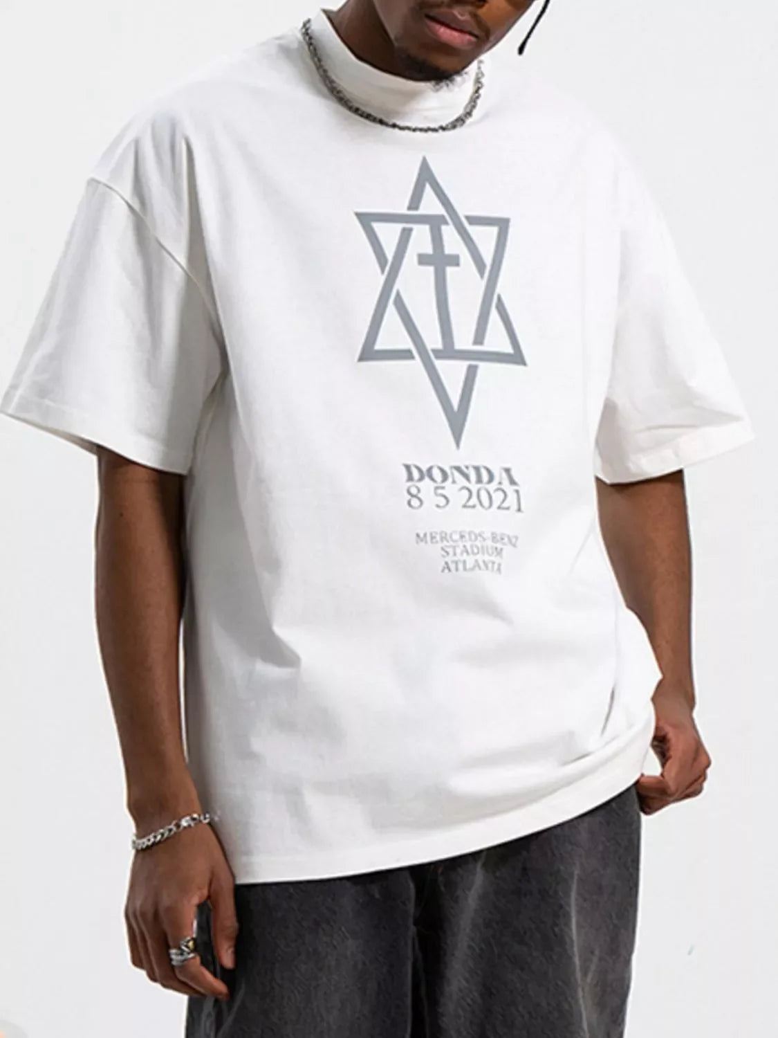 Graphic Round Neck Half Sleeve Stretch T Shirt - Southern Shores Clothing
