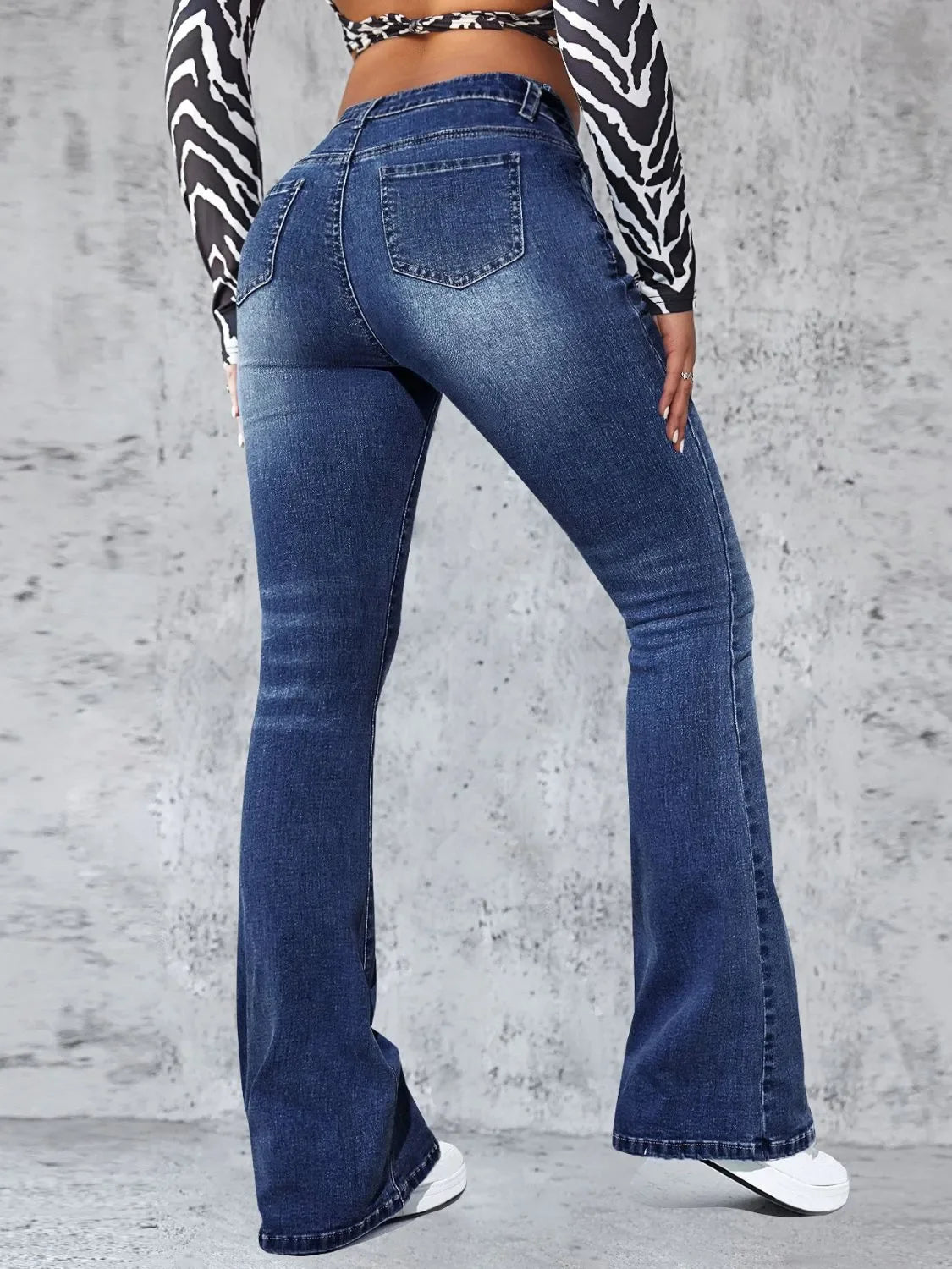 Relaxed Fit Coastal High Rise Stretch Jeans With Pockets - Southern Shores Clothing