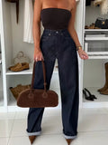 Nautical Inspired High-Waisted Wide-Leg Jeans - Southern Shores Clothing