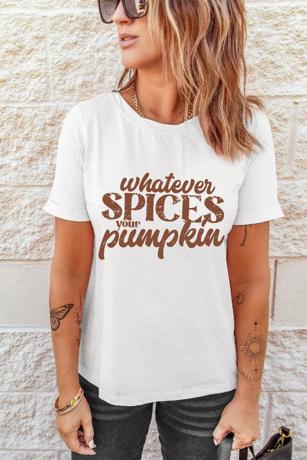 Whatever Spices Your Pumpkin Graphic Tee - Southern Shores Clothing