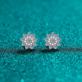 Sterling Silver Moissanite Stud Earrings - Southern Shores Clothing