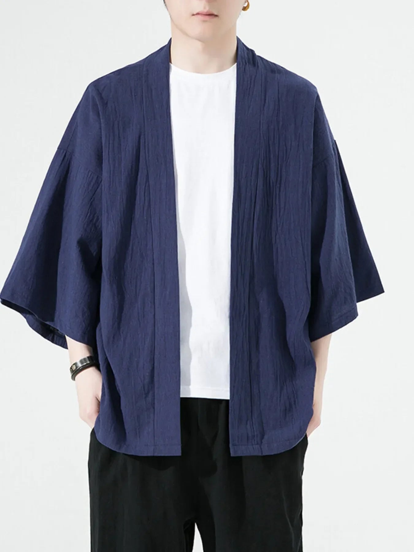 Plus Size Breathable Casual Open Front Cover Up