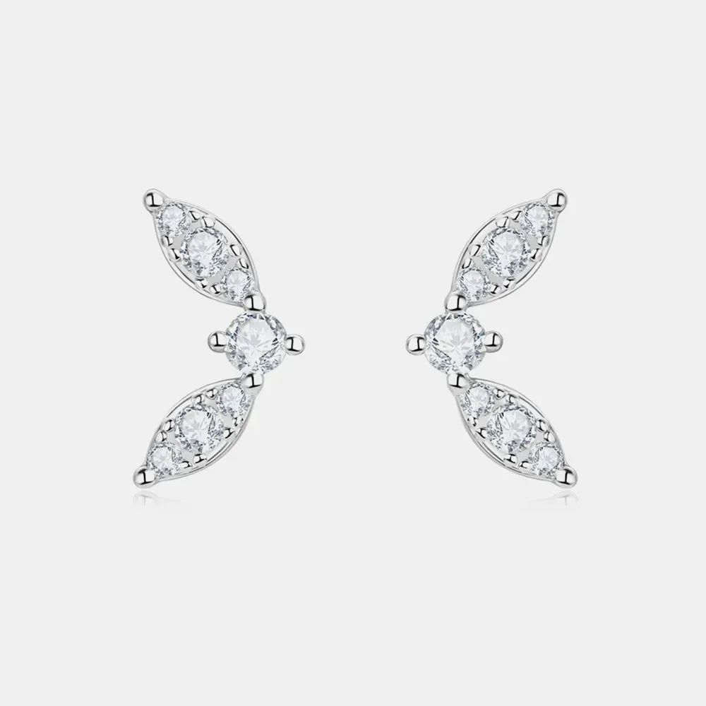 Moissanite Sterling Silver Stud Earrings - Southern Shores Clothing