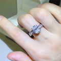 3 Carat Moissanite Sterling Silver Ring Coastal - Southern Shores Clothing