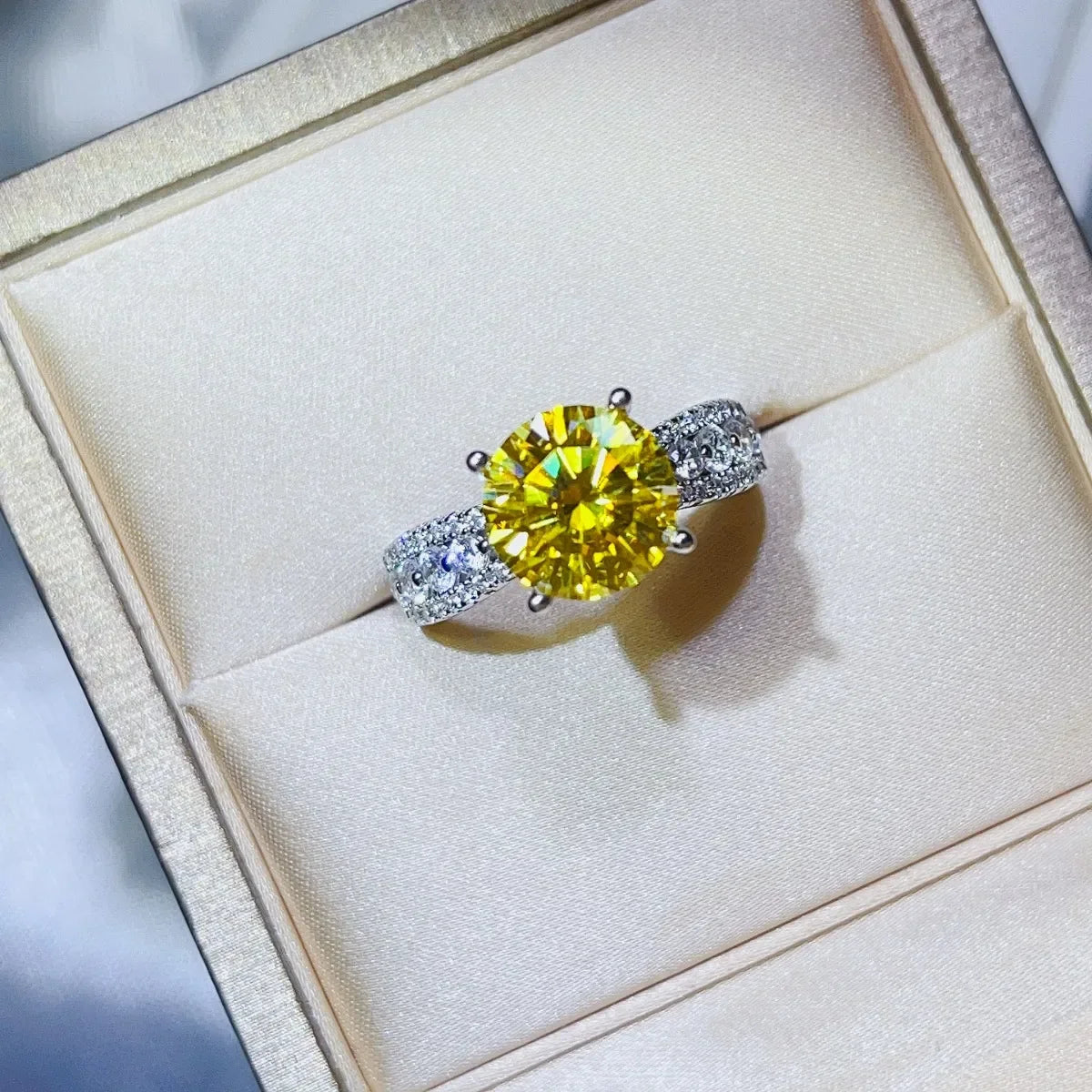 3 Carat Moissanite Sterling Silver Ring - Southern Shores Clothing