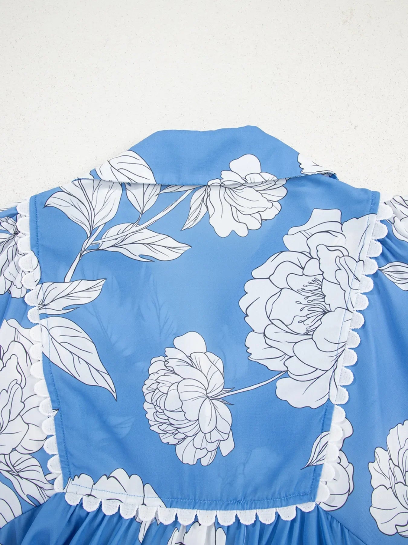 Southern Shores Clothing Floral Print Buttoned Relaxed Babydoll Blouse In 100 Percent Polyester - Southern Shores Clothing