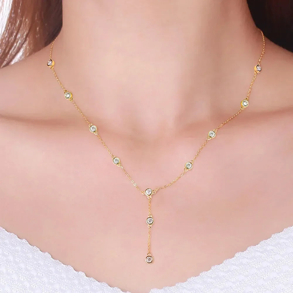1.1 Carat D Color VVS1 Moissanite Sterling Silver Necklace - Southern Shores Clothing