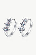 Sterling Silver Moissanite Huggie Earrings 0.72 Ct Total - Southern Shores Clothing