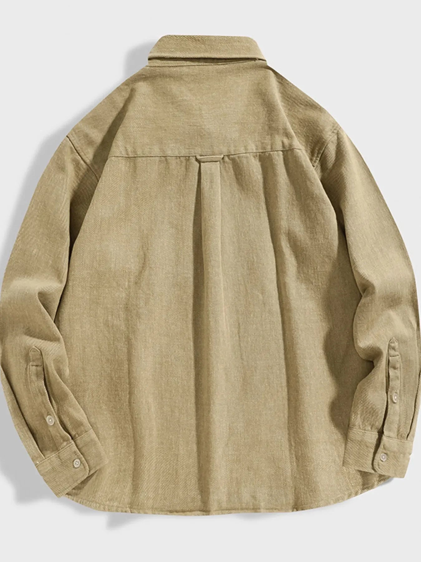 Plus Size Cotton Long Sleeve Button-Up Shirt - Southern Shores Clothing