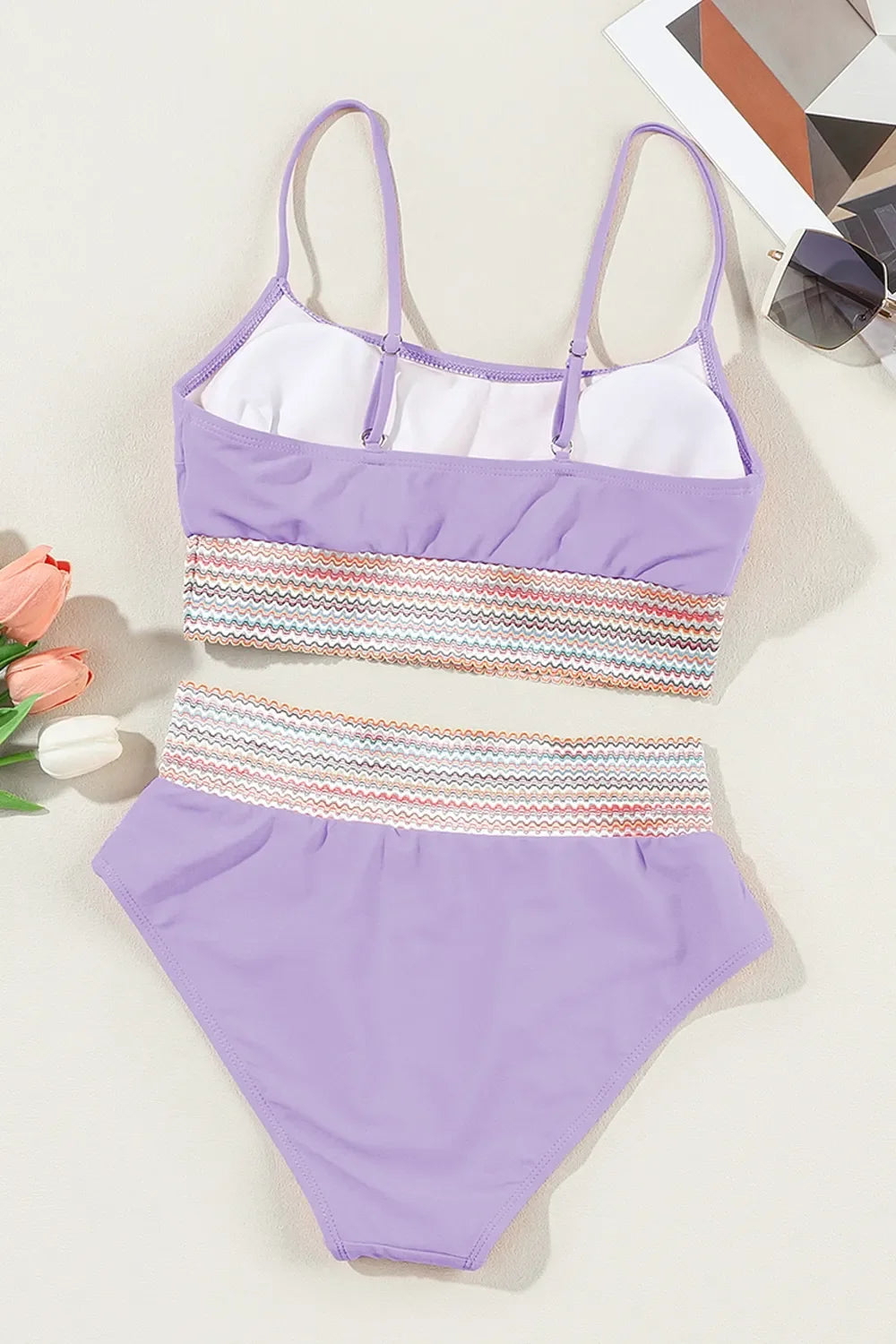 Scoop Neck Spaghetti Strap Bikini Set With Removable Padding - Southern Shores Clothing
