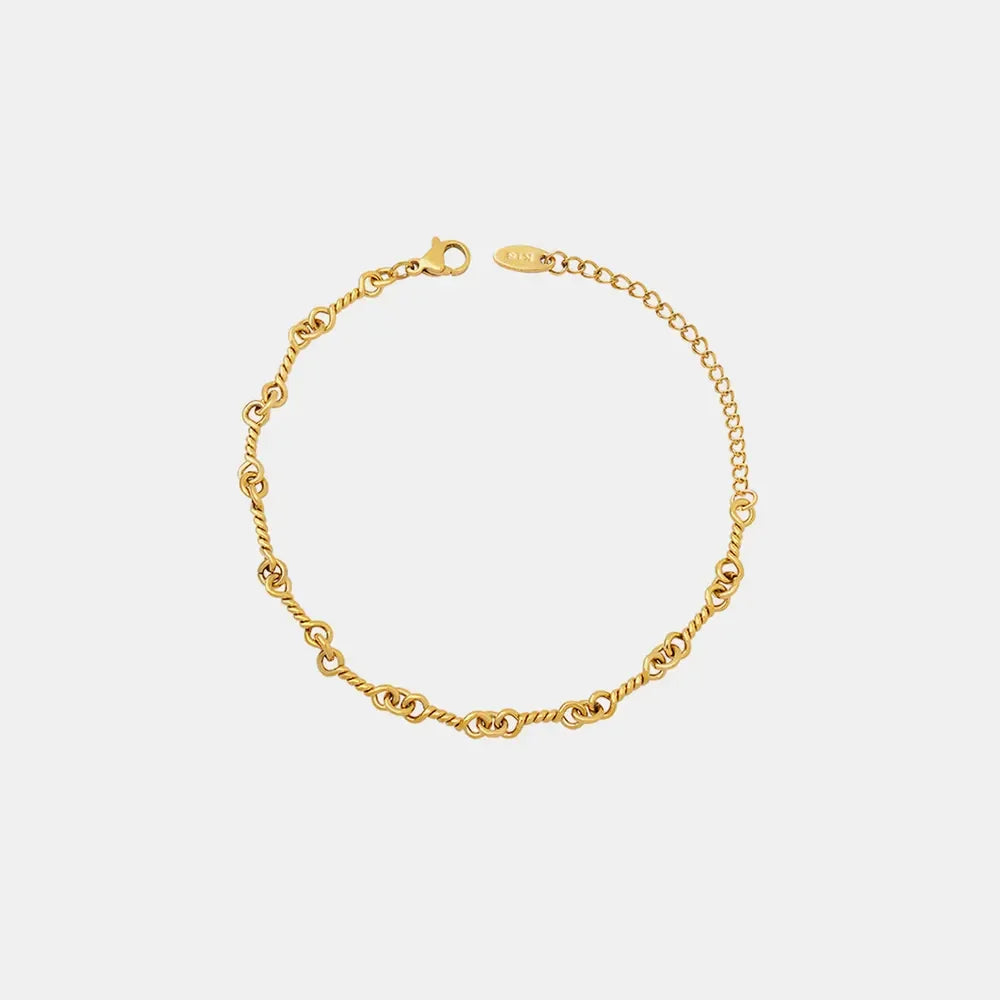 Coastal Gold-Plated Titanium Steel Link Chain Bracelet - Southern Shores Clothing