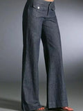 Plus Size High-Waisted Wide-Leg Jeans With Comfort Fit - Southern Shores Clothing