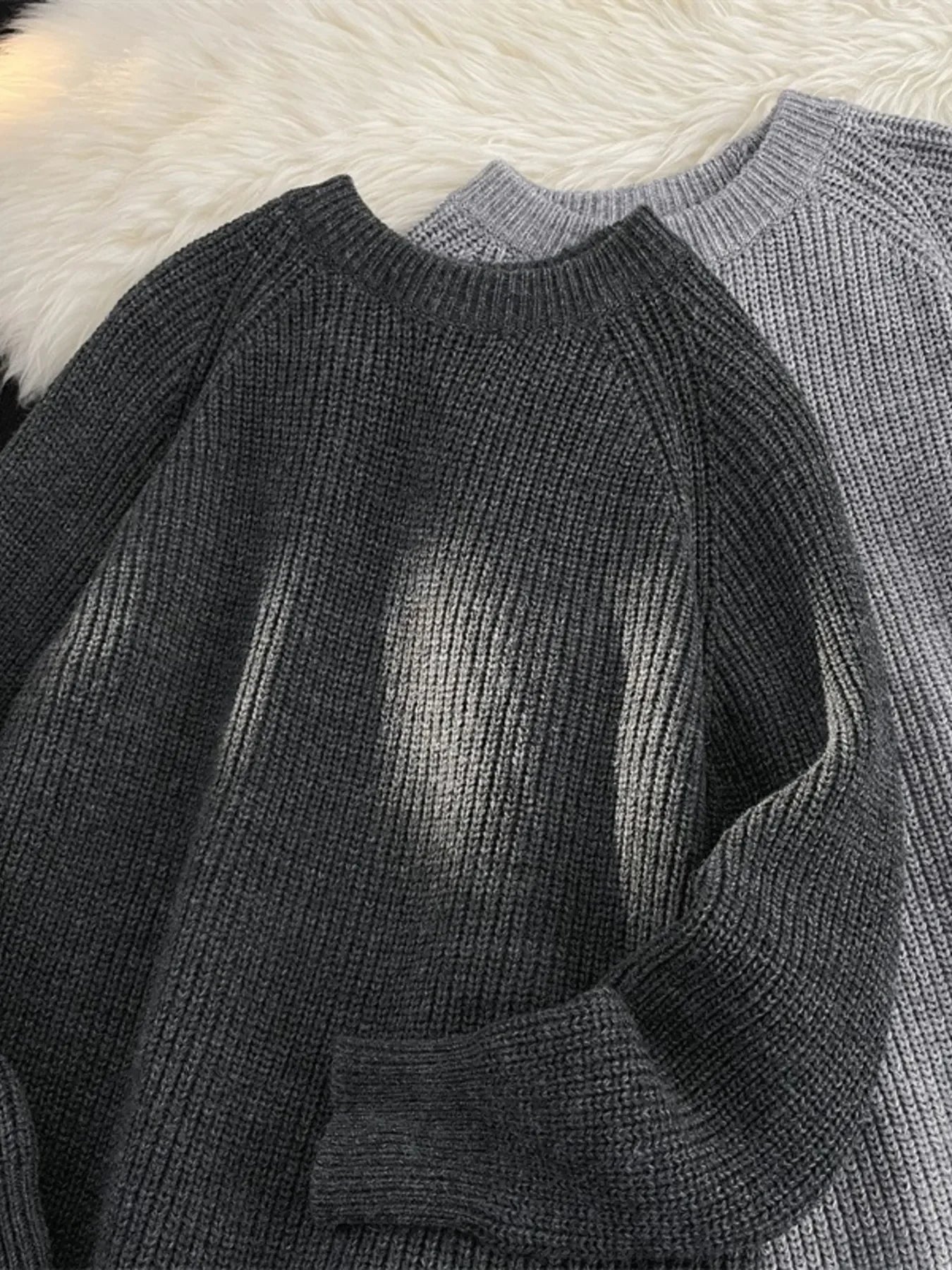 Plus Size Stretch Long Sleeve Crewneck Sweater - Southern Shores Clothing