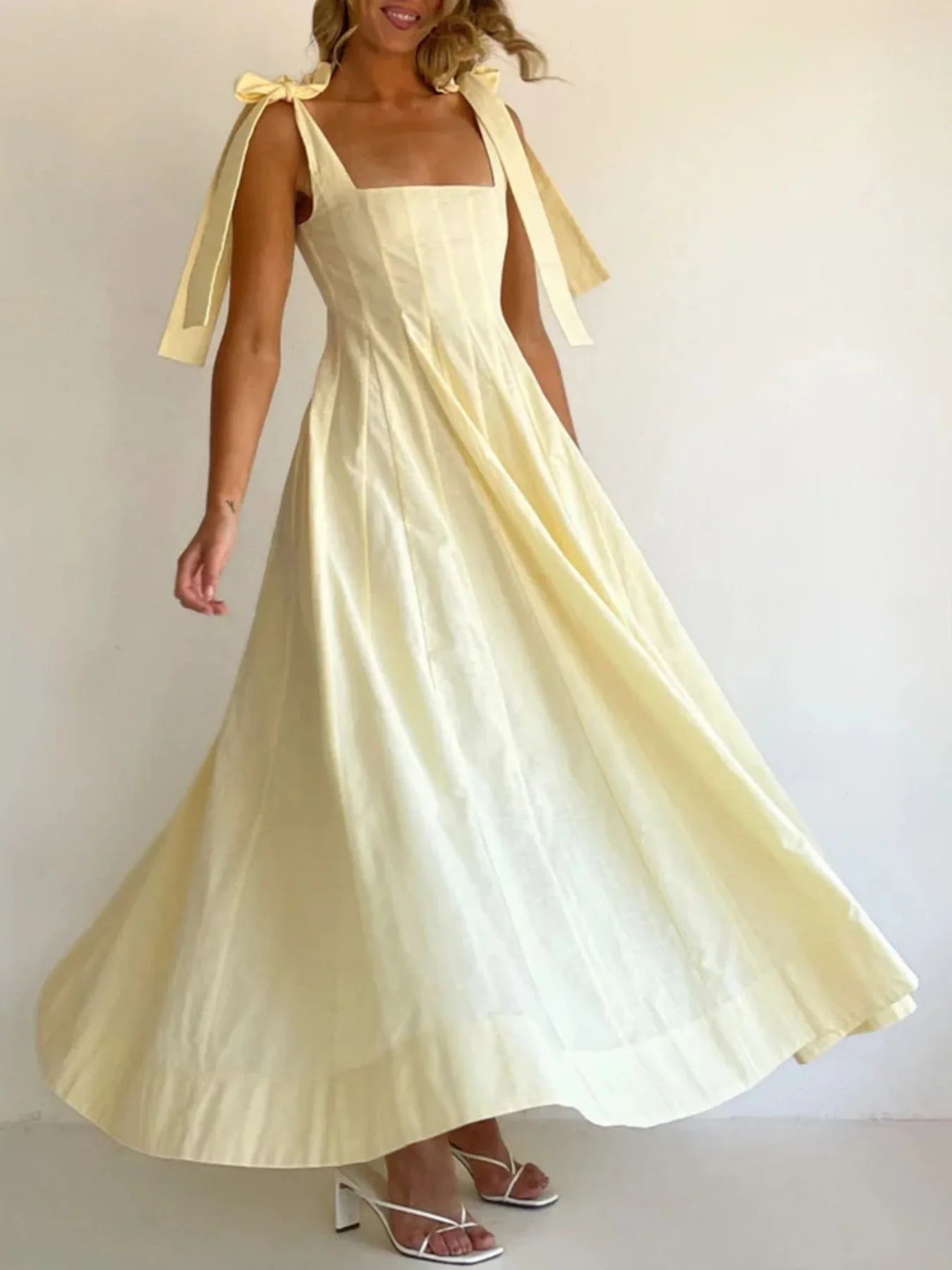 Gradient Tie Shoulder Maxi Dress With Adjustable Straps - Southern Shores Clothing