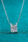 1 Carat Moissanite Sterling Silver Chain Necklace - Southern Shores Clothing