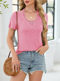 Lace Detail Short Sleeve T-Shirt - Southern Shores Clothing