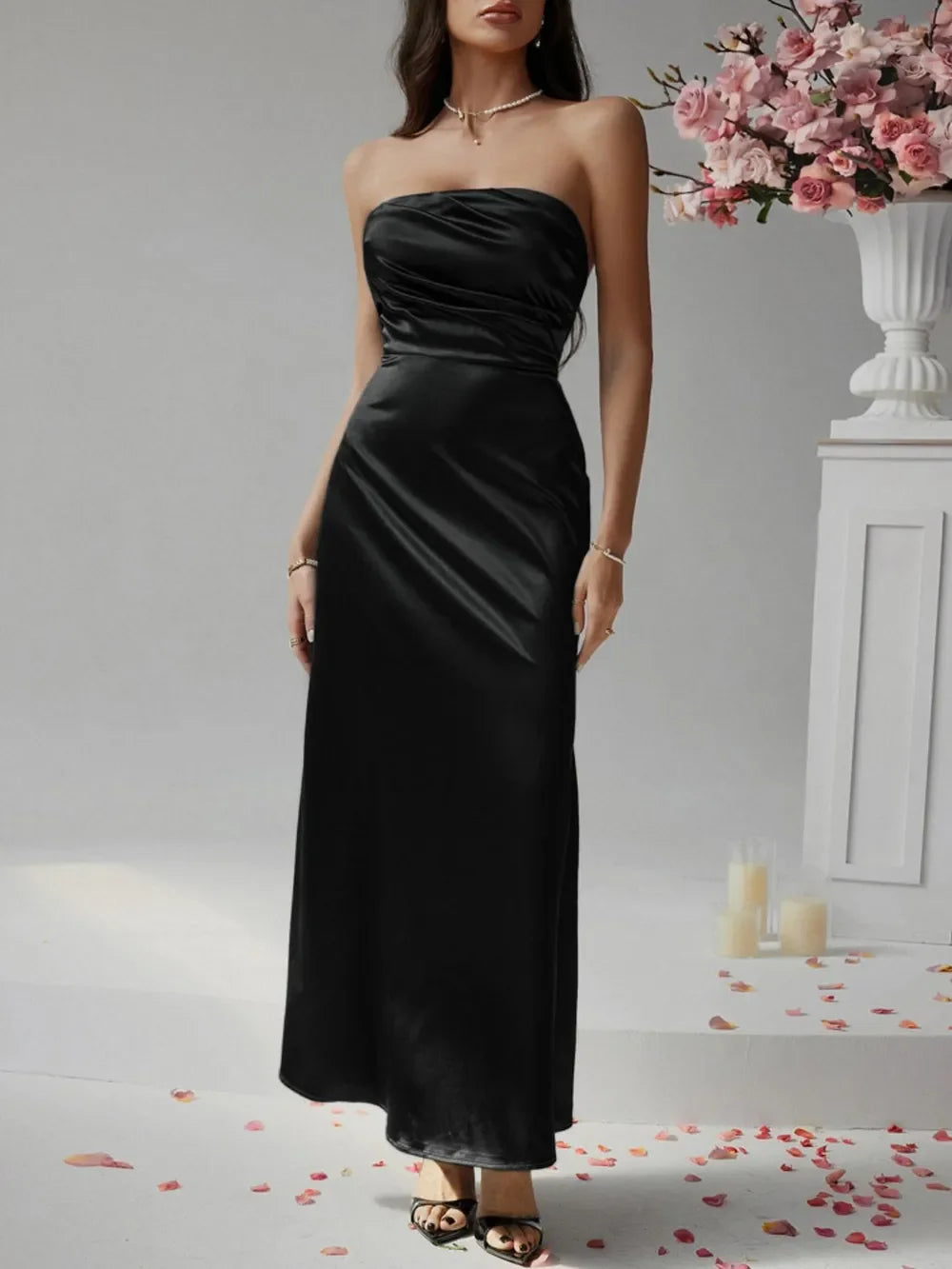 Ruched Tube Maxi Dress Coastal Everyday Style - Southern Shores Clothing