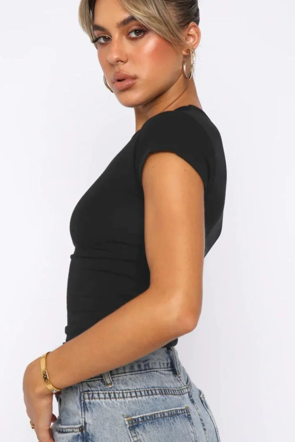 Crewneck Short Sleeve Tee In Lightweight Semi Sheer Fabric - Southern Shores Clothing