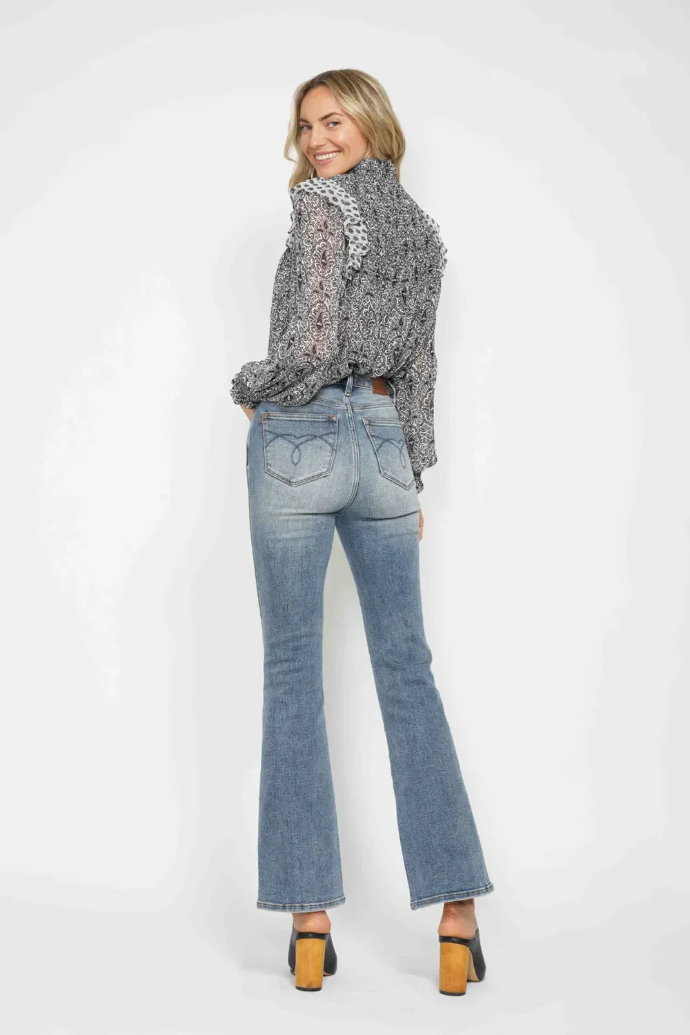 Plus Size Bootcut Denim Jeans With Tummy Control - Southern Shores Clothing