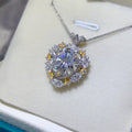 5 Carat Moissanite Necklace Platinum-Plated Sterling Silver - Southern Shores Clothing