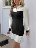 Pleated Long Sleeve Shirt Dress For Everyday - Southern Shores Clothing