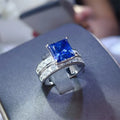 3 Carat Moissanite Platinum-Plated Sterling Silver Ring - Southern Shores Clothing