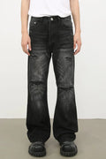 Distressed Denim Jeans With Pockets - Classic Fit - Southern Shores Clothing