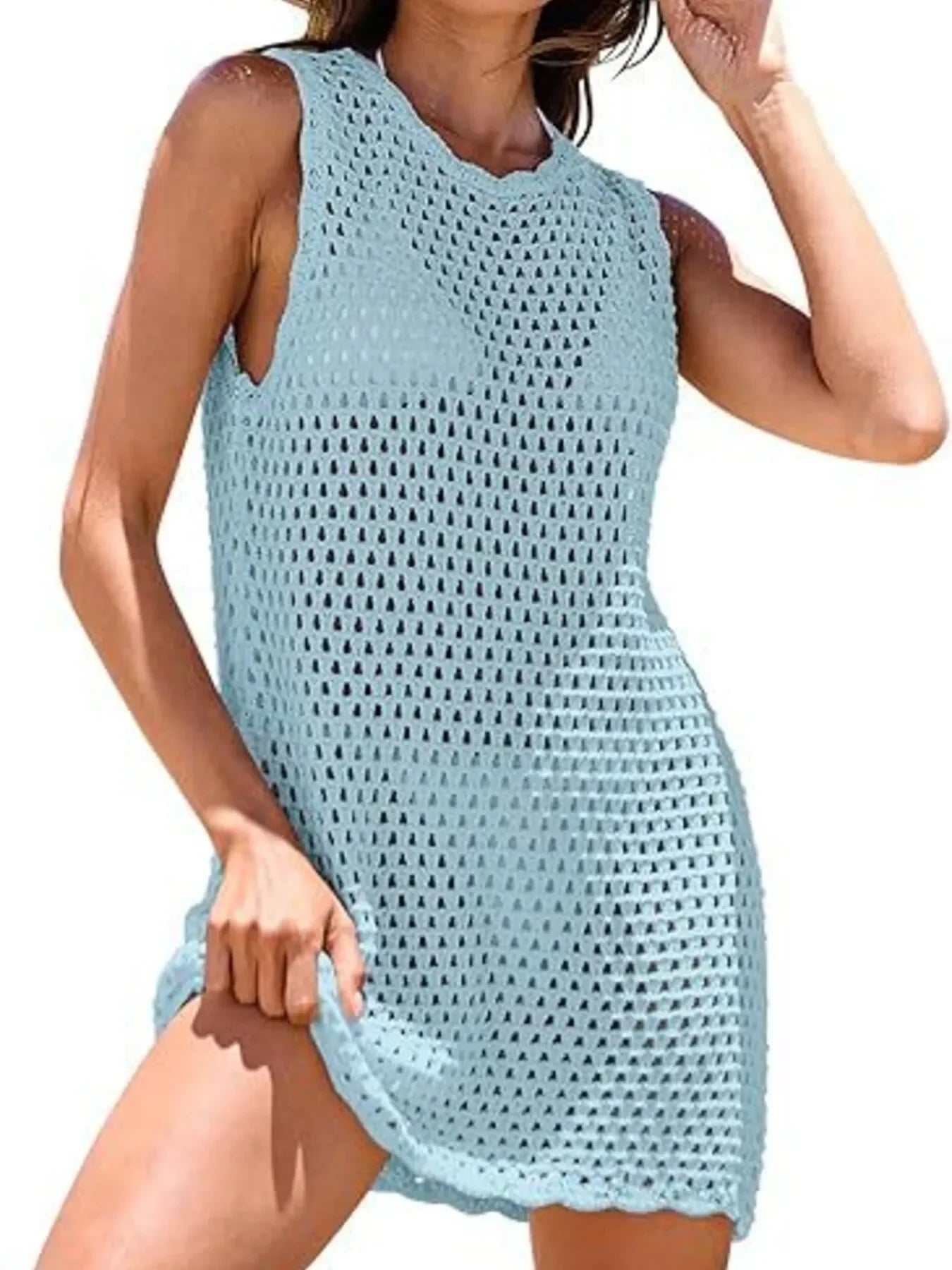 Openwork Block Cover Up Breathable Beachwear - Southern Shores Clothing