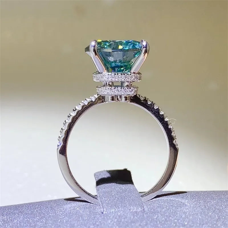 5 Carat Moissanite Zircon Sterling Silver Ring - Southern Shores Clothing