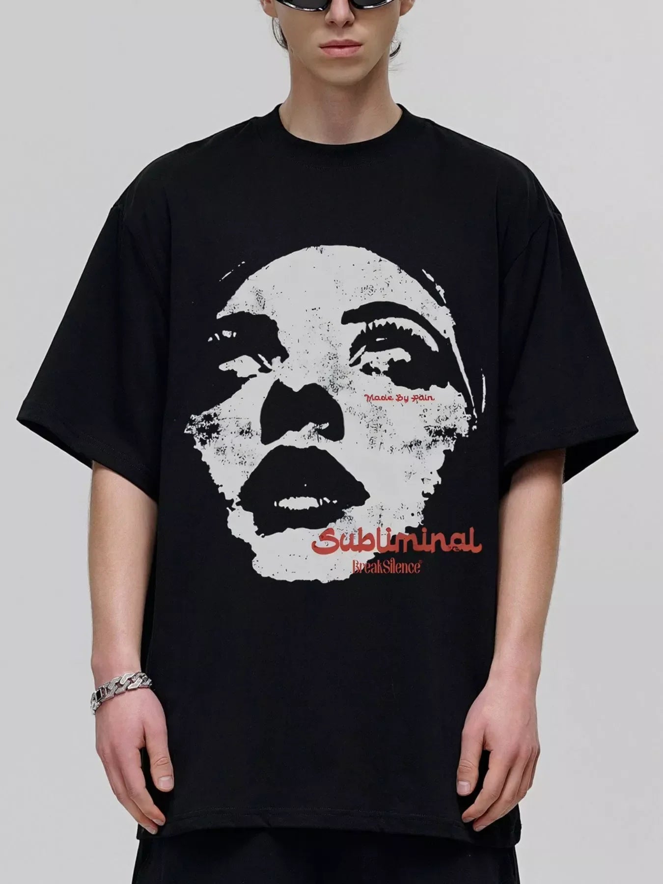 Oversized Round Neck Graphic T Shirt Coastal Look - Southern Shores Clothing