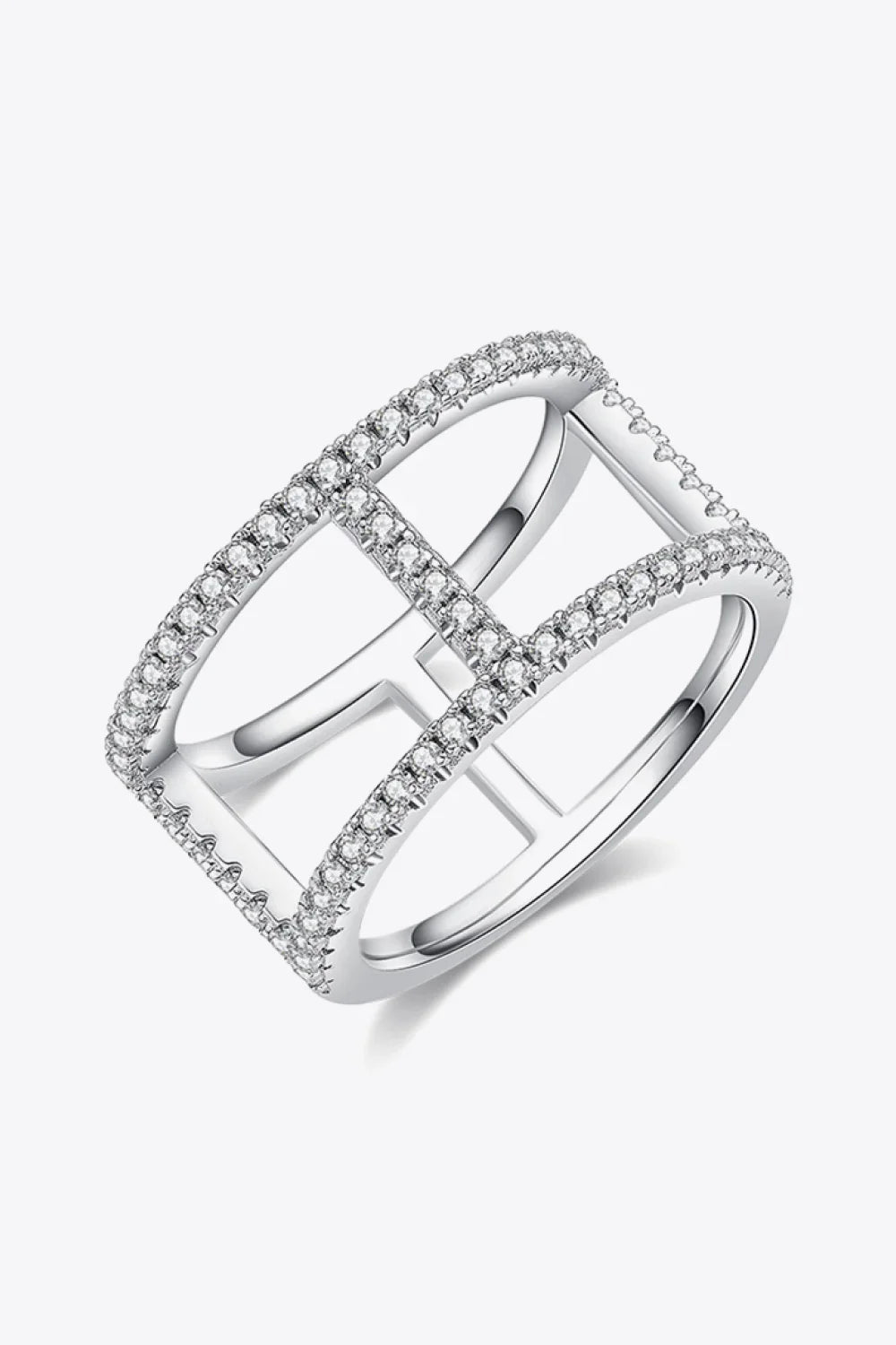 Coastal Minimalist Moissanite Sterling Silver Ring - Southern Shores Clothing