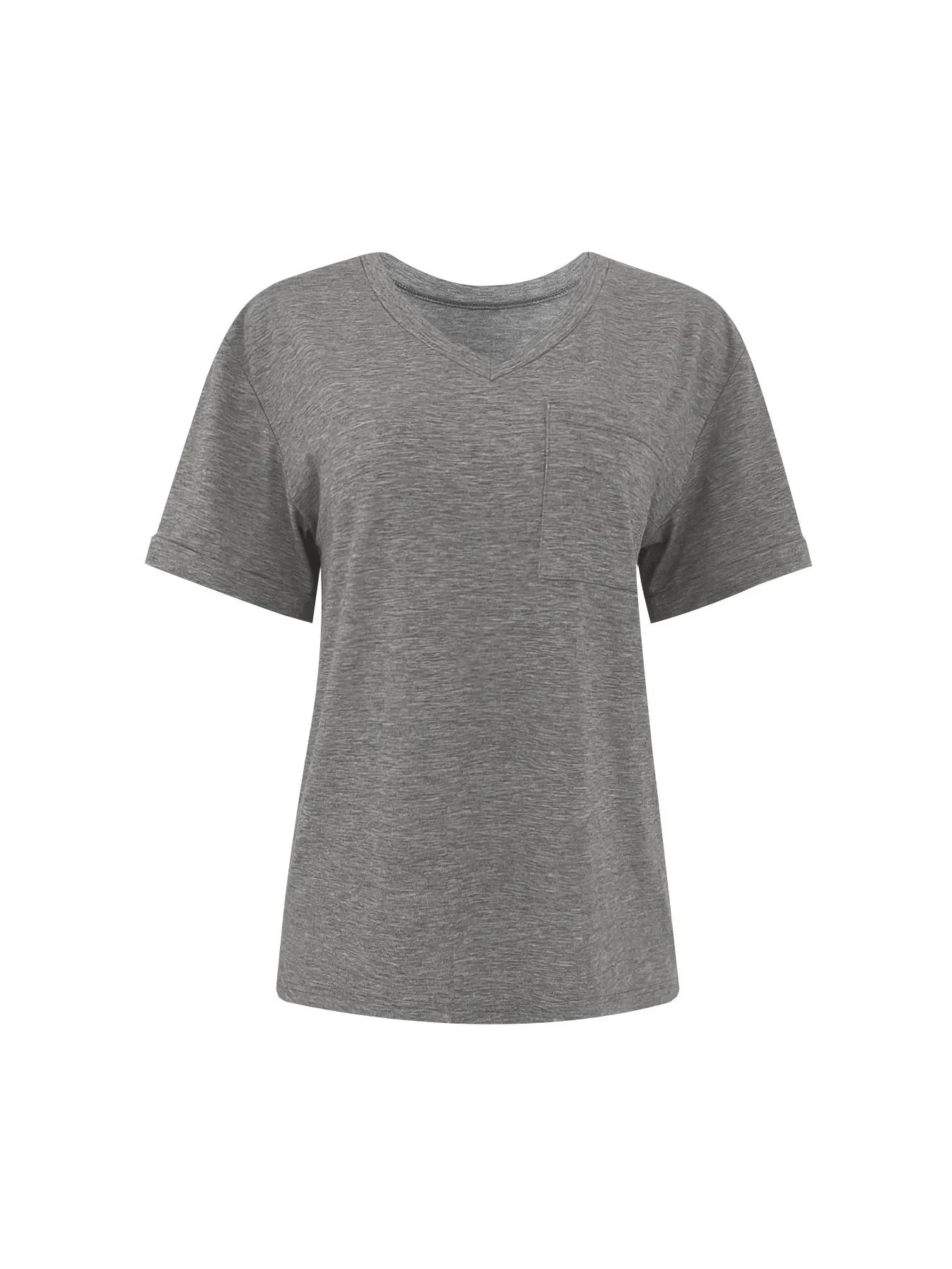 V-Neck Pocket T-Shirt With Stretch For Everyday Wear - Southern Shores Clothing