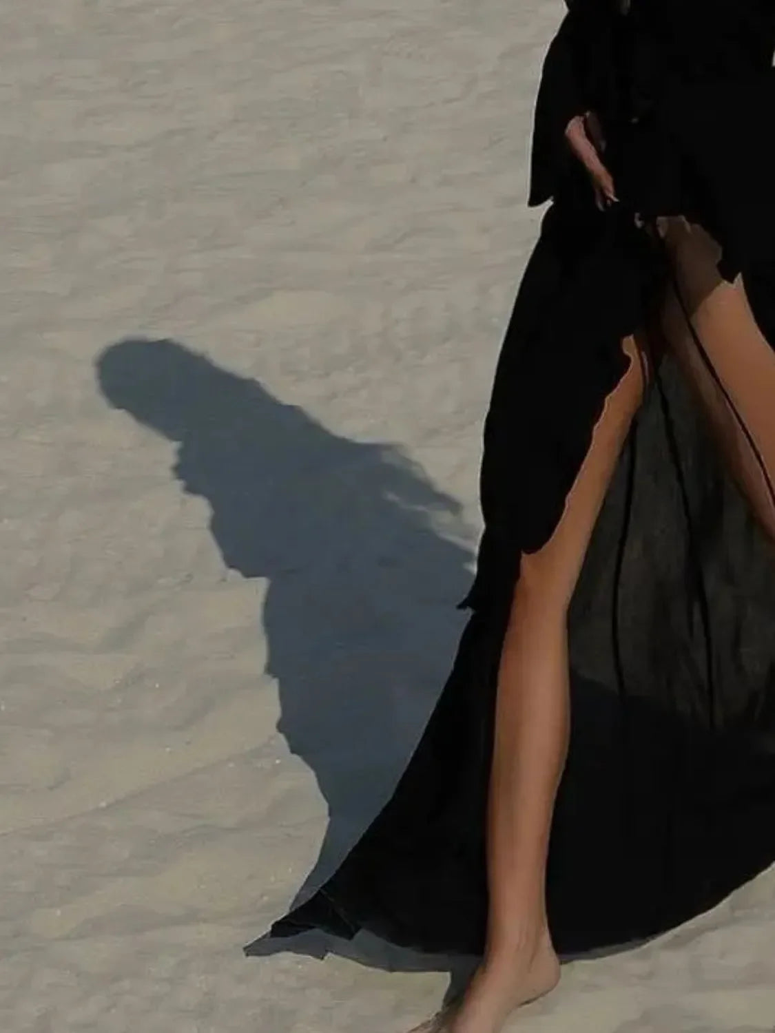 Ruffled Long Sleeve Beach Coverup Dress - Southern Shores Clothing