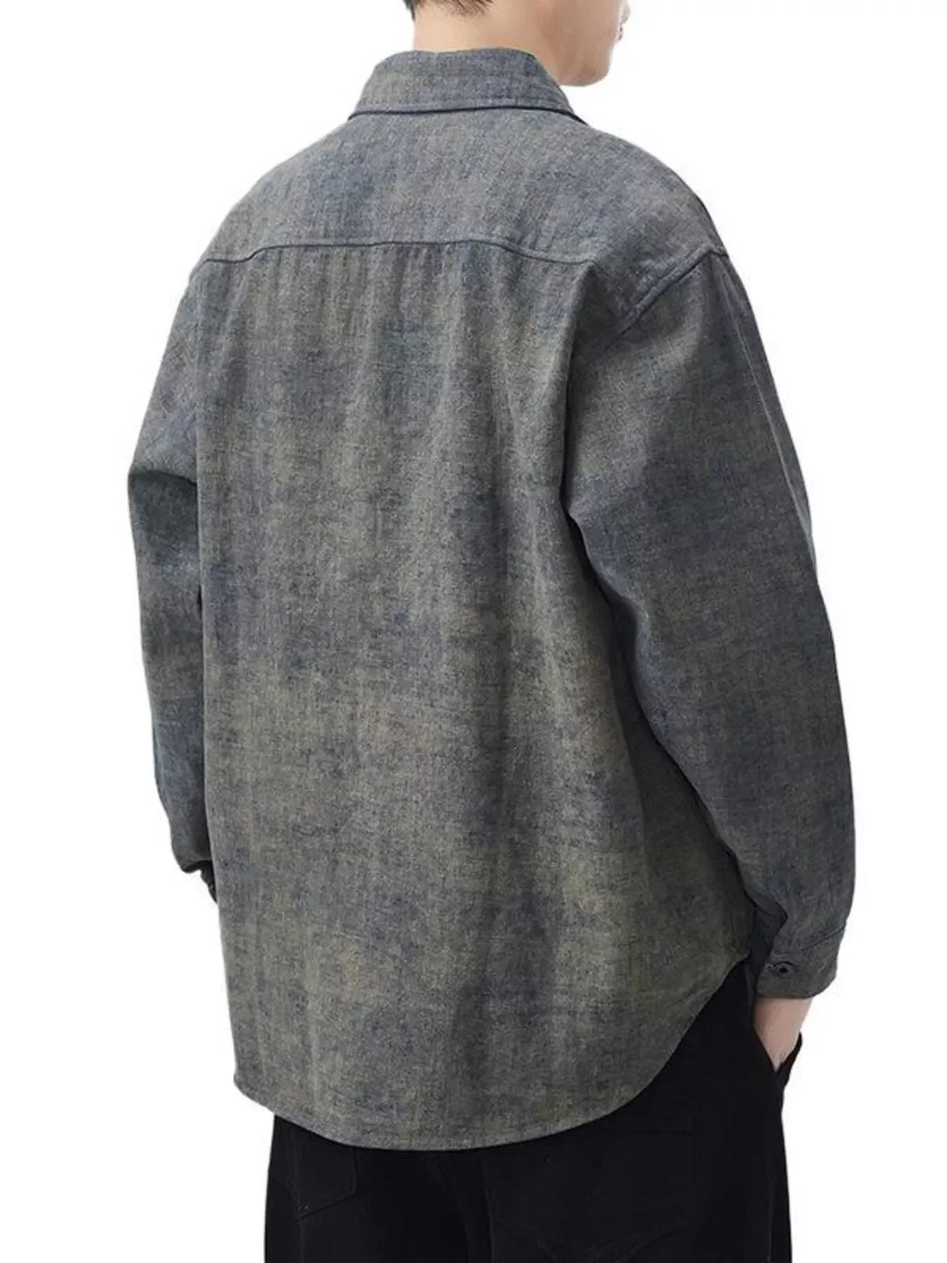 Plus Size Cotton Long Sleeve Button-Up Shirt - Southern Shores Clothing